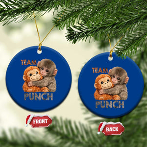 Team Punch Viral Baby Monkey Ceramic Ornament Cute Monkey Hugging Plush Toy Internet Trend Gift TS02 1pc Blue Print Your Wear