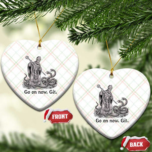 Go On Now Git Funny Saint Patrick Banishing Snakes Ceramic Ornament Irish History Humor St Patricks Day TS02 Print Your Wear