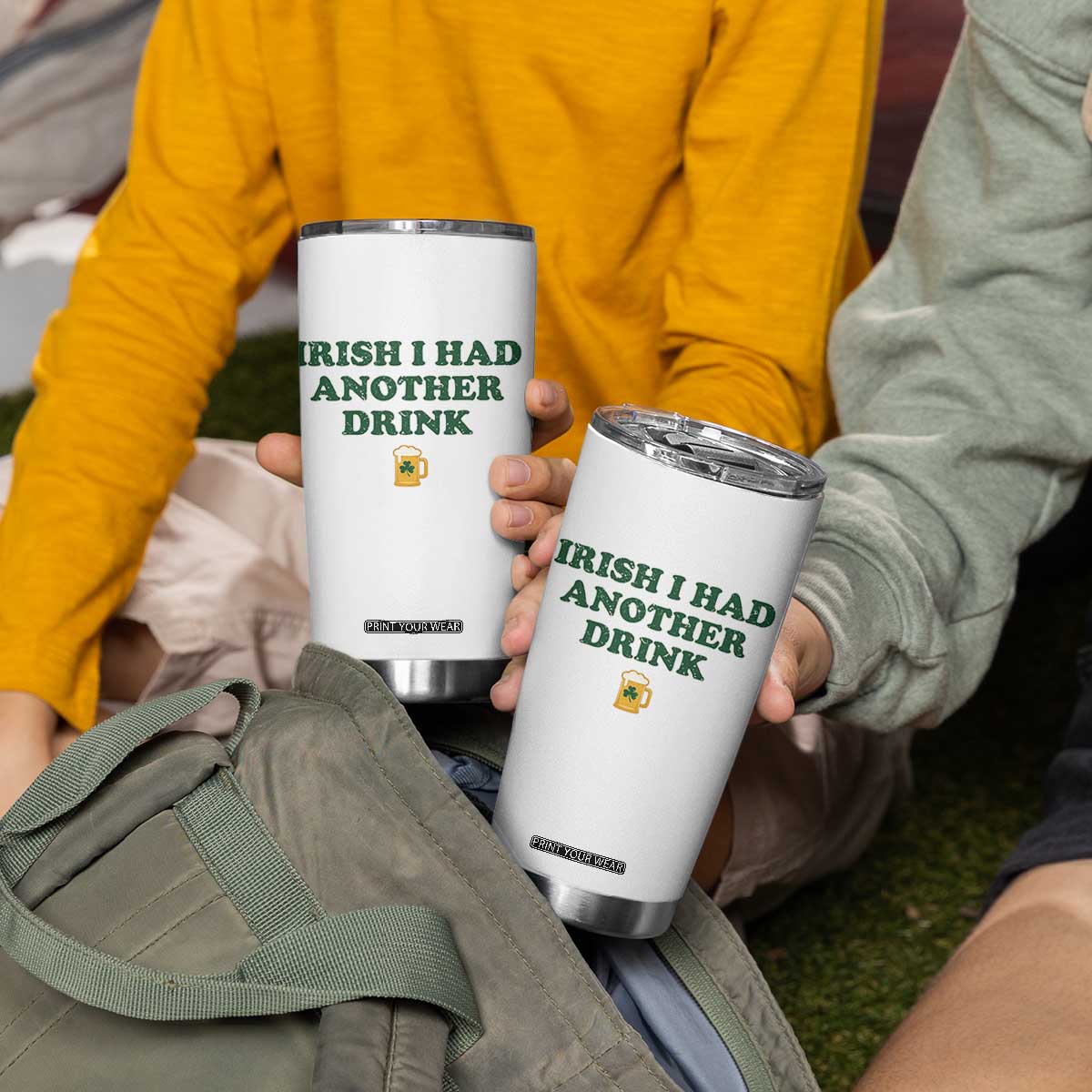 Irish I Had Another Drink Tumbler Cup Funny St Patricks Day Beer Drinking Joke Pub Humor TS02 Print Your Wear