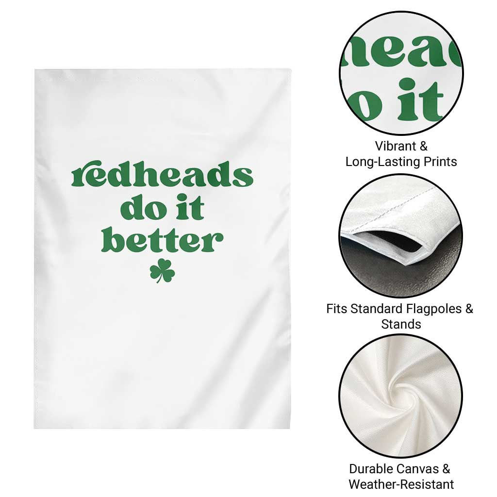 Redheads Do It Better Funny Irish Pride Garden Flag St Patricks Day Ginger Humor TS02 Print Your Wear