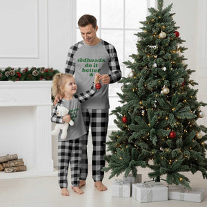 Redheads Do It Better Funny Irish Pride Plaid Pajama Set St Patricks Day Ginger Humor TS02 White Plaid Print Your Wear