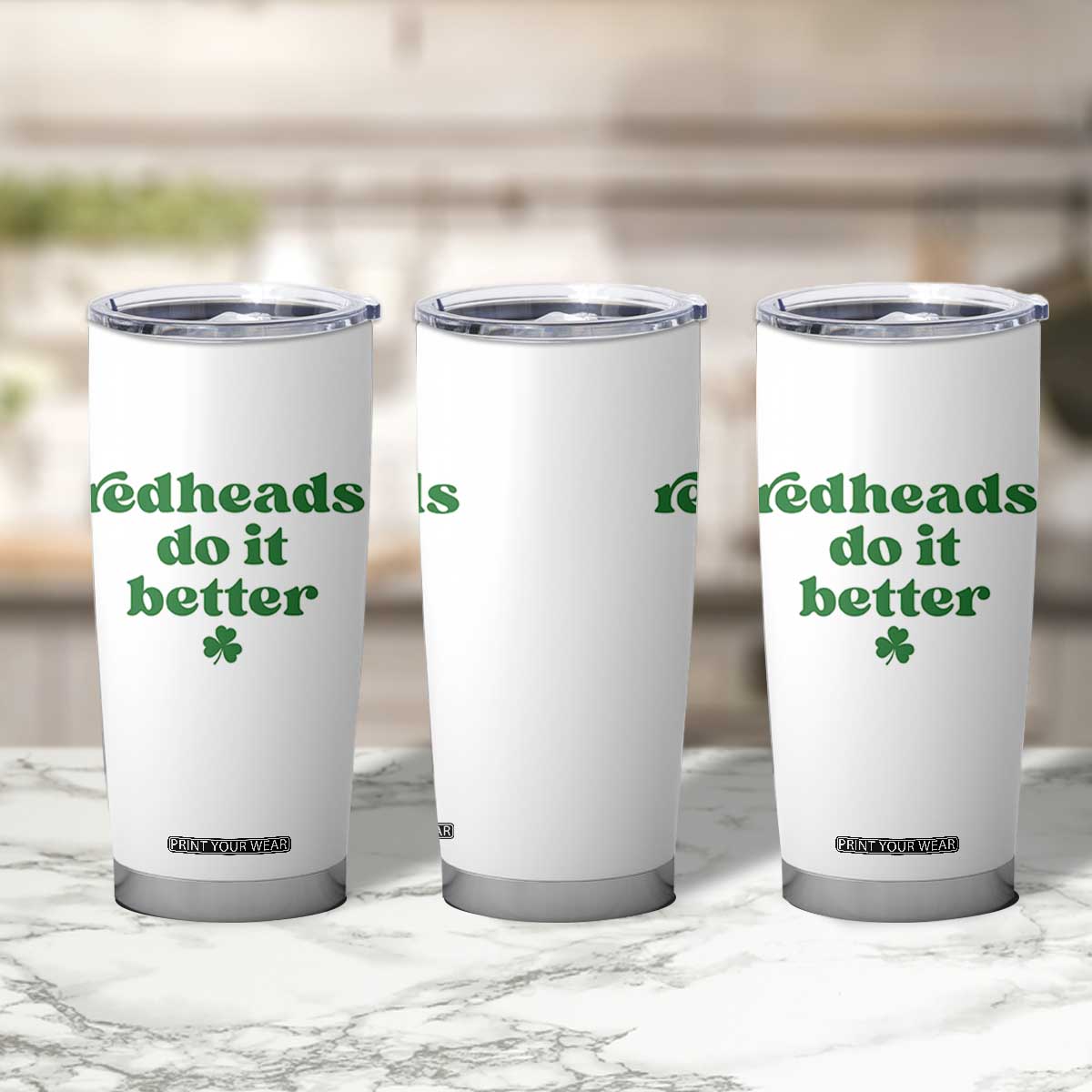 Redheads Do It Better Funny Irish Pride Tumbler Cup St Patricks Day Ginger Humor TS02 Print Your Wear