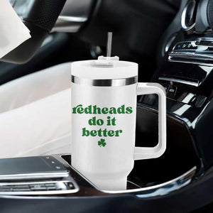 Redheads Do It Better Funny Irish Pride Tumbler With Handle St Patricks Day Ginger Humor TS02 Print Your Wear