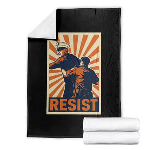 Resist Marine Veteran Political Protest Throw Blanket America First Anti War TS02 Black Print Your Wear