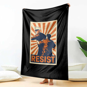 Resist Marine Veteran Political Protest Throw Blanket America First Anti War TS02 Print Your Wear