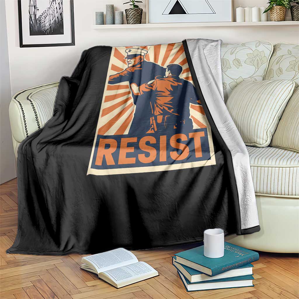 Resist Marine Veteran Political Protest Throw Blanket America First Anti War TS02 Print Your Wear