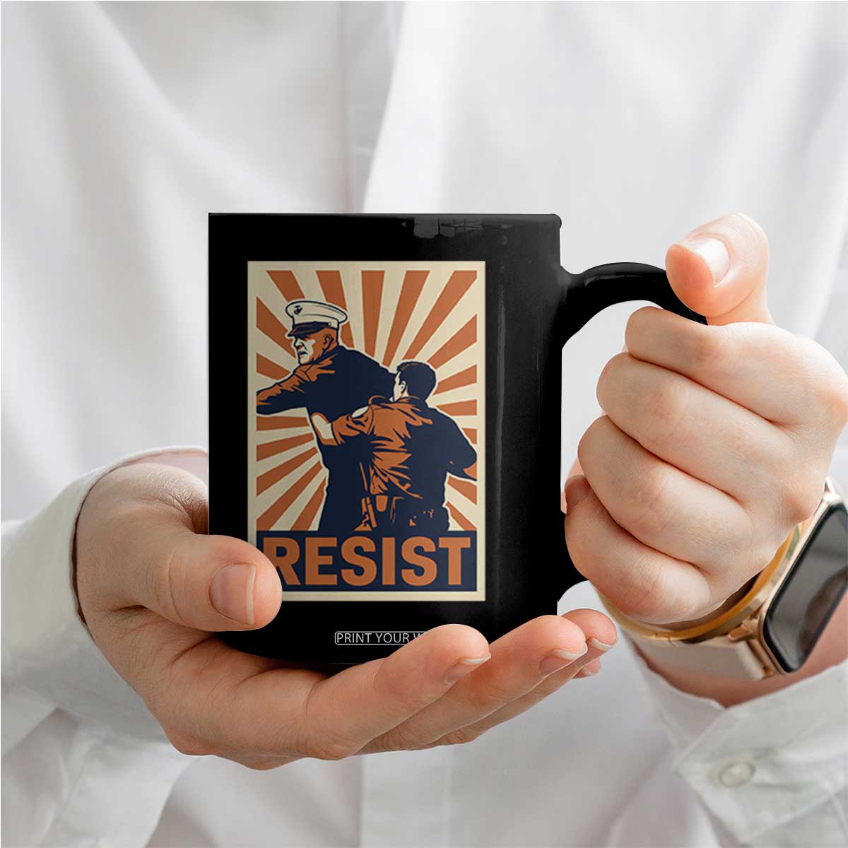 Resist Marine Veteran Political Protest Coffee Mug America First Anti War TS02 Print Your Wear