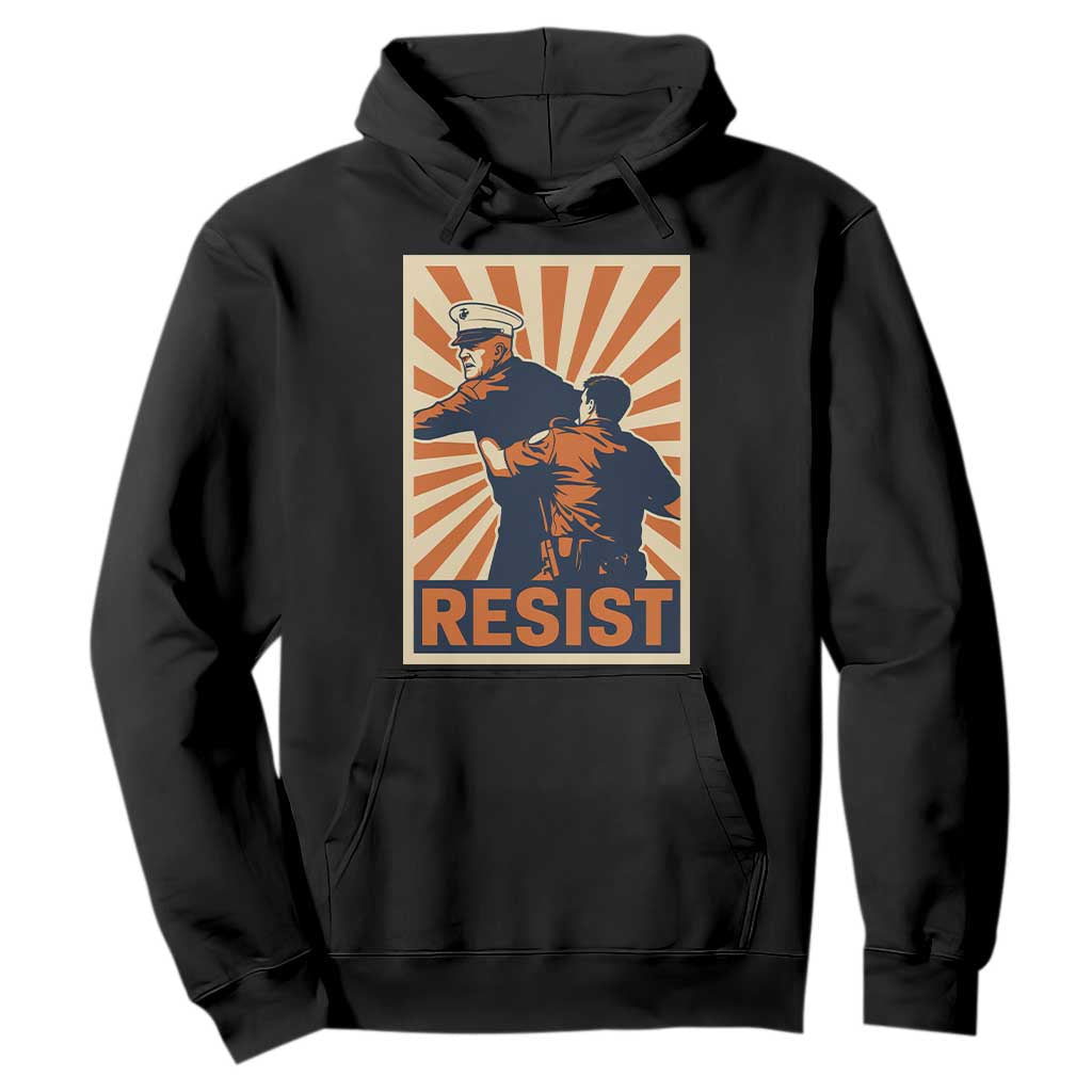 Resist Marine Veteran Political Protest Hoodie America First Anti War TS02 Black Print Your Wear