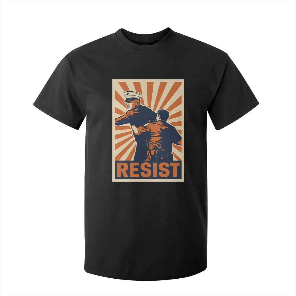 Resist Marine Veteran Political Protest T Shirt For Kid America First Anti War TS02 Black Print Your Wear