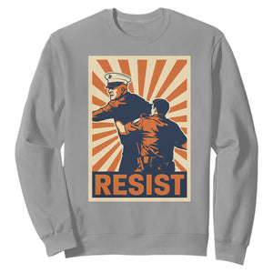 Resist Marine Veteran Political Protest Sweatshirt America First Anti War TS02 Sport Gray Print Your Wear