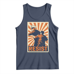 Resist Marine Veteran Political Protest Tank Top America First Anti War TS02 Navy Print Your Wear