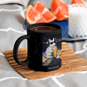 Cool Easter Bunny Drinking Iced Coffee Graphic Coffee Mug Funny Sunglasses Rabbit Spring Aesthetic TS02 Print Your Wear