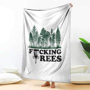 Funny Forest Disc Golf Humor Fcking Trees Throw Blanket TS02 Print Your Wear