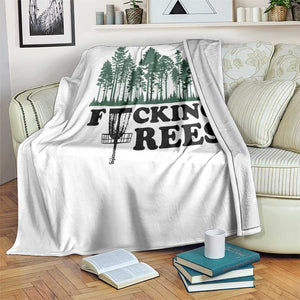 Funny Forest Disc Golf Humor Fcking Trees Throw Blanket TS02 Print Your Wear
