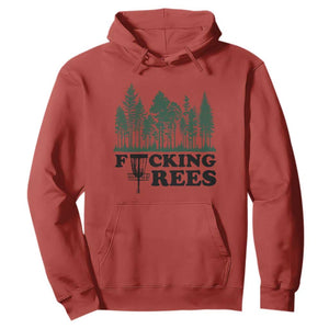 Funny Forest Disc Golf Humor Fcking Trees Hoodie TS02 Red Print Your Wear