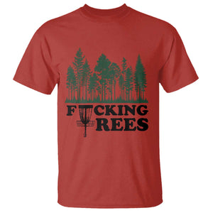 Funny Forest Disc Golf Humor Fcking Trees T Shirt TS02 Red Print Your Wear