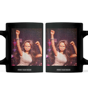 Funny Angry Doll Face Meme Graphic Coffee Mug Unhinged Baby Stankface Reaction TS02 Black Print Your Wear