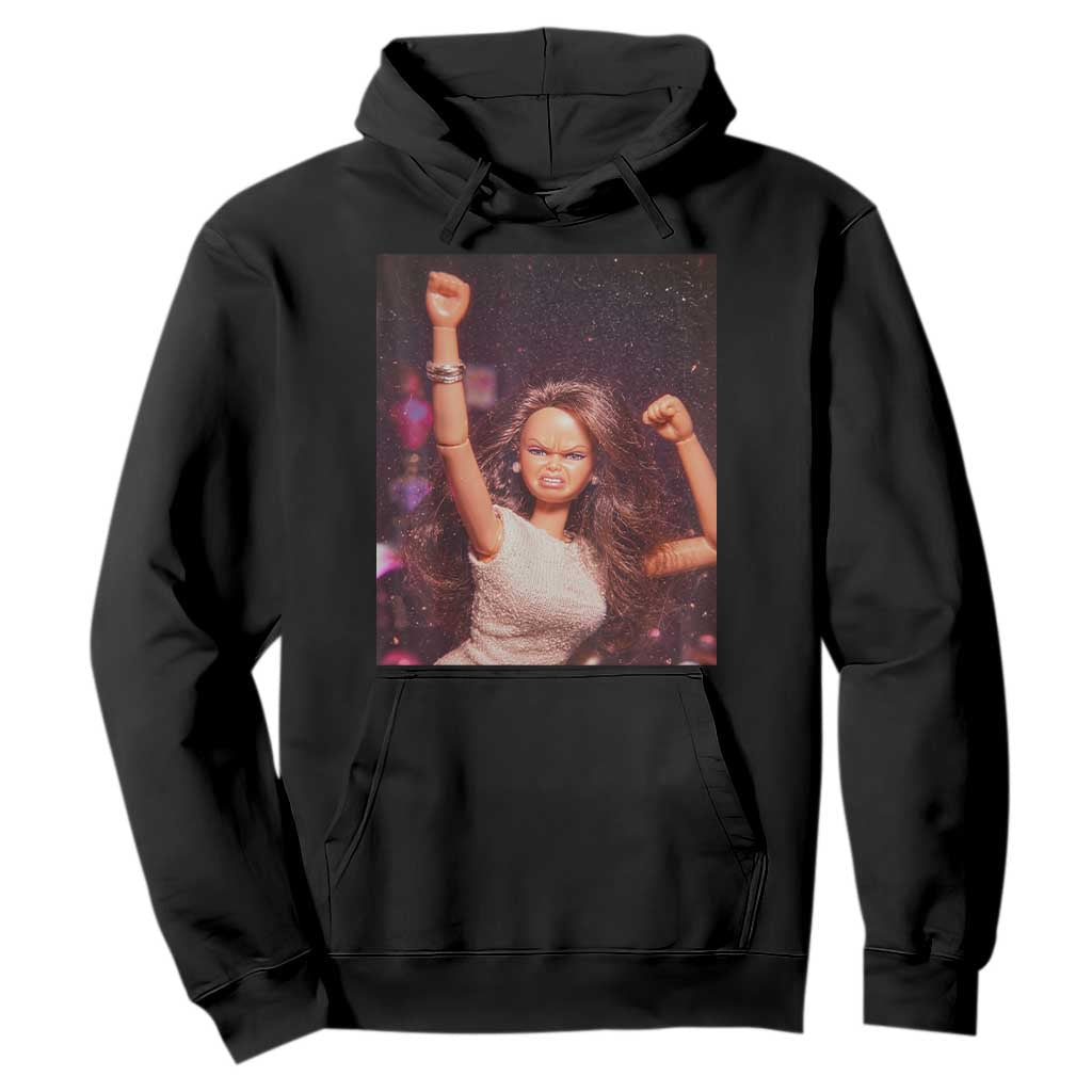 Funny Angry Doll Face Meme Graphic Hoodie Unhinged Baby Stankface Reaction TS02 Black Print Your Wear