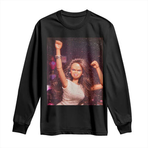 Funny Angry Doll Face Meme Graphic Long Sleeve Shirt Unhinged Baby Stankface Reaction TS02 Black Print Your Wear