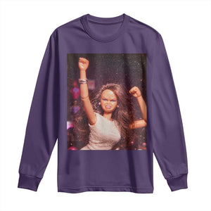 Funny Angry Doll Face Meme Graphic Long Sleeve Shirt Unhinged Baby Stankface Reaction TS02 Purple Print Your Wear