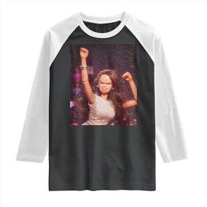 Funny Angry Doll Face Meme Graphic Raglan Shirt Unhinged Baby Stankface Reaction TS02 Black White Print Your Wear