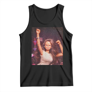 Funny Angry Doll Face Meme Graphic Tank Top Unhinged Baby Stankface Reaction TS02 Black Print Your Wear