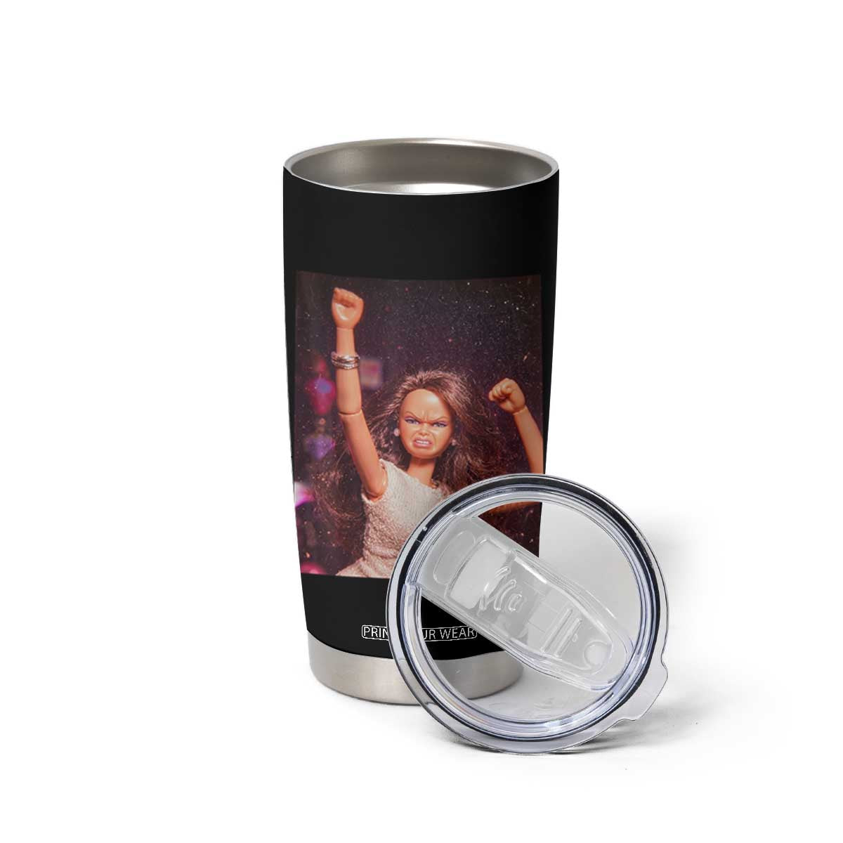 Funny Angry Doll Face Meme Graphic Tumbler Cup Unhinged Baby Stankface Reaction TS02 Print Your Wear
