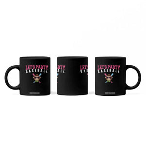Let's Party Baseball Monkey Coffee Mug Ball Party Game Day Vibes TS02 Print Your Wear