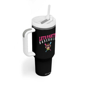 Let's Party Baseball Monkey Tumbler With Handle Ball Party Game Day Vibes TS02 Print Your Wear