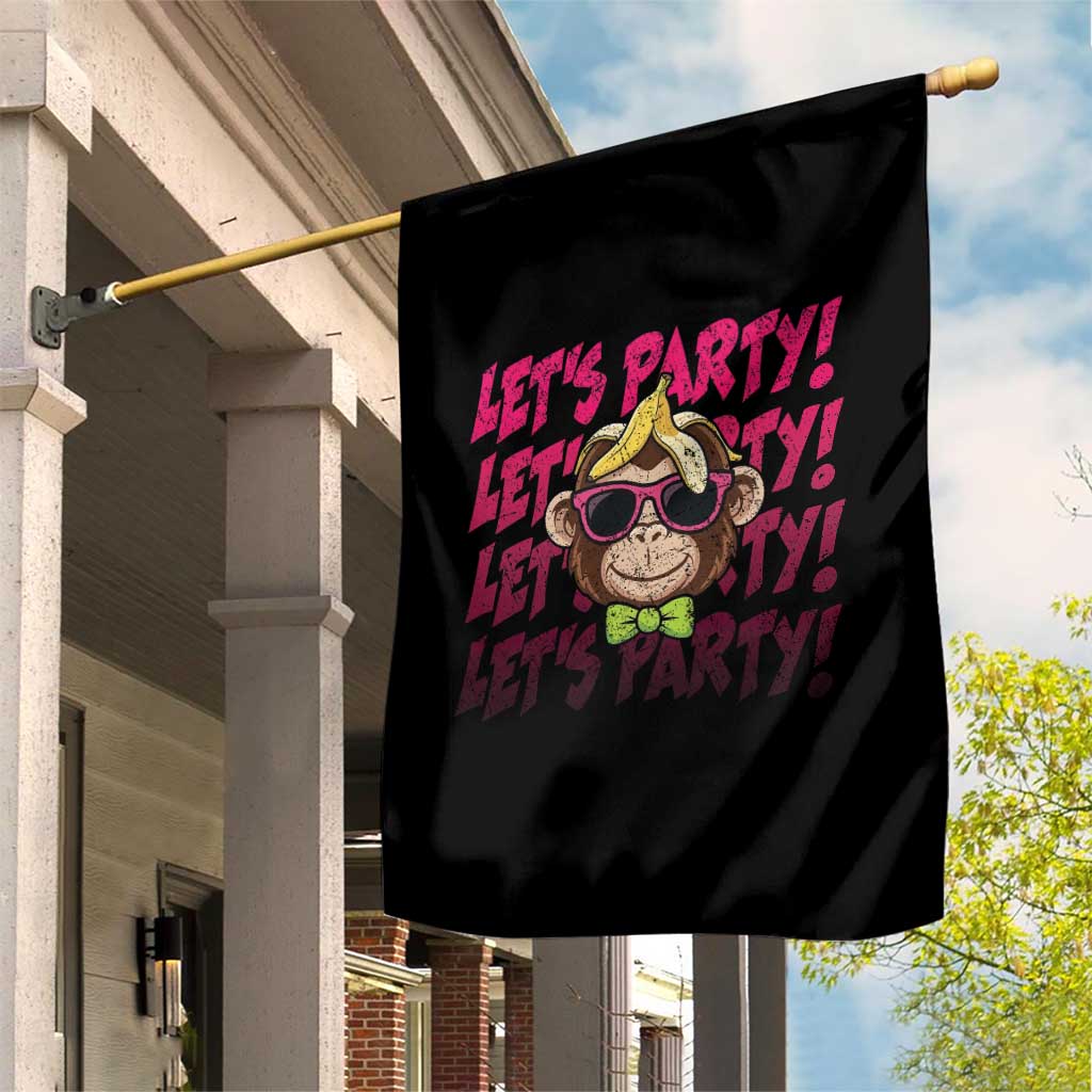 Lets Party Monkey Baseball Garden Flag Funny Ball Party Game Day Fans TS02 Print Your Wear