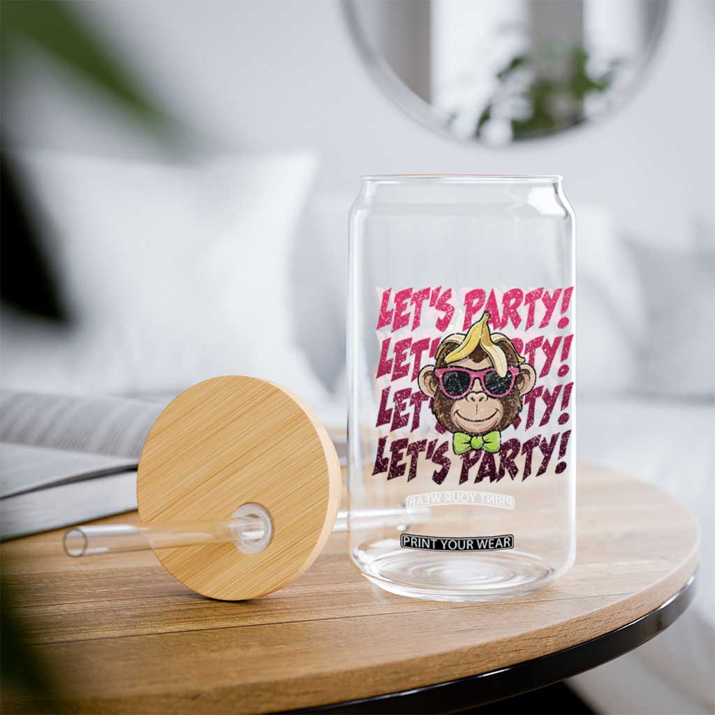 Lets Party Monkey Baseball Glass Can Funny Ball Party Game Day Fans TS02 Print Your Wear
