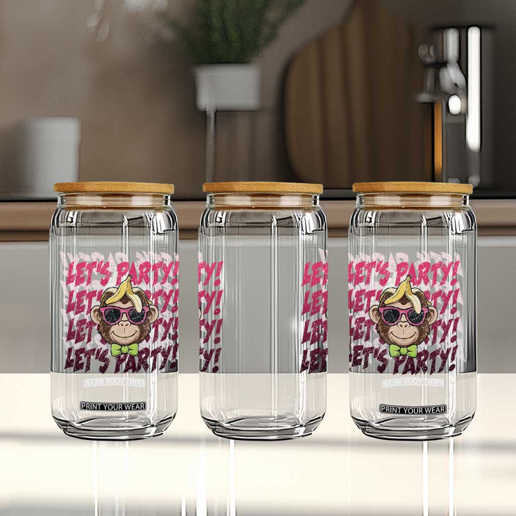 Lets Party Monkey Baseball Glass Can Funny Ball Party Game Day Fans TS02 Print Your Wear