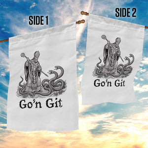 Go'n Git Funny Saint Patrick Banishing Snakes Garden Flag Irish History Humor St Patricks Day TS02 Print Your Wear