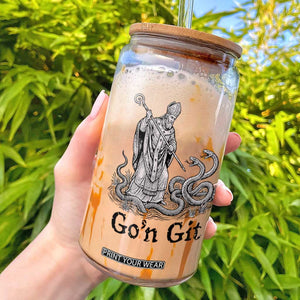 Go'n Git Funny Saint Patrick Banishing Snakes Glass Can Irish History Humor St Patricks Day TS02 White Print Your Wear