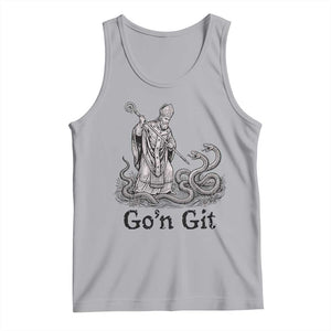 Go'n Git Funny Saint Patrick Banishing Snakes Tank Top Irish History Humor St Patricks Day TS02 Athletic Heather Print Your Wear