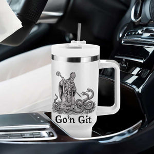 Go'n Git Funny Saint Patrick Banishing Snakes Tumbler With Handle Irish History Humor St Patricks Day TS02 Print Your Wear