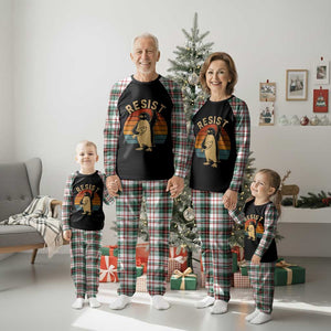 Funny Penguin Resist Plaid Pajama Set Against Tariffs Retro Vintage TS02 Christmas Plaid Print Your Wear
