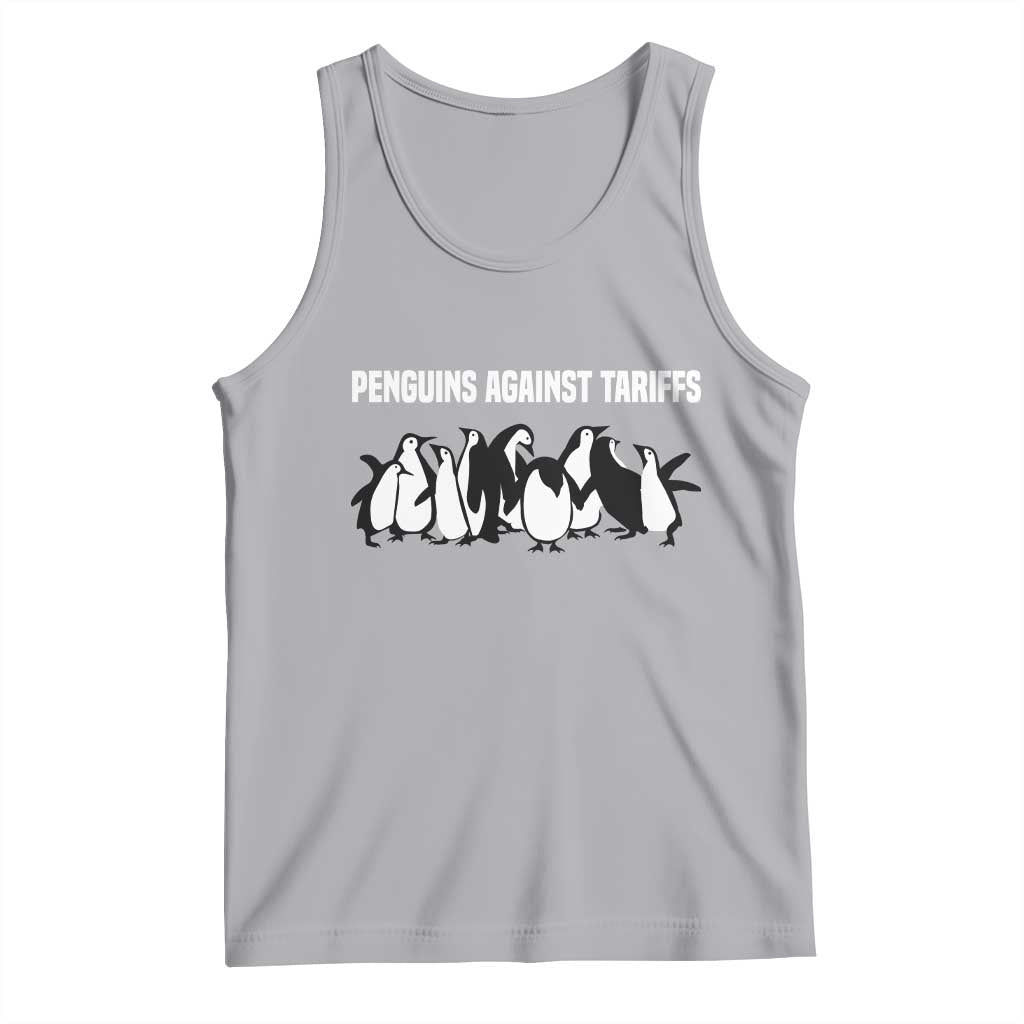 Funny Penguin Resist Tank Top Penguins Against Tariffs Sarcastic Saying Meme TS02 Athletic Heather Print Your Wear