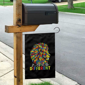 Colorful Autism Acceptance Lion Garden Flag It Is Ok To Be Different Courageous Neurodiversity Support TS02 Print Your Wear