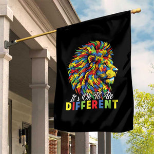 Colorful Autism Acceptance Lion Garden Flag It Is Ok To Be Different Courageous Neurodiversity Support TS02 Print Your Wear
