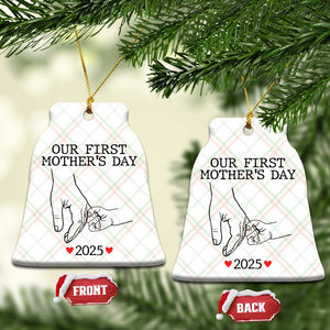 New Mom Est. 2025 Ceramic Ornament First Mothers Day Matching Gift Light TS02 Print Your Wear