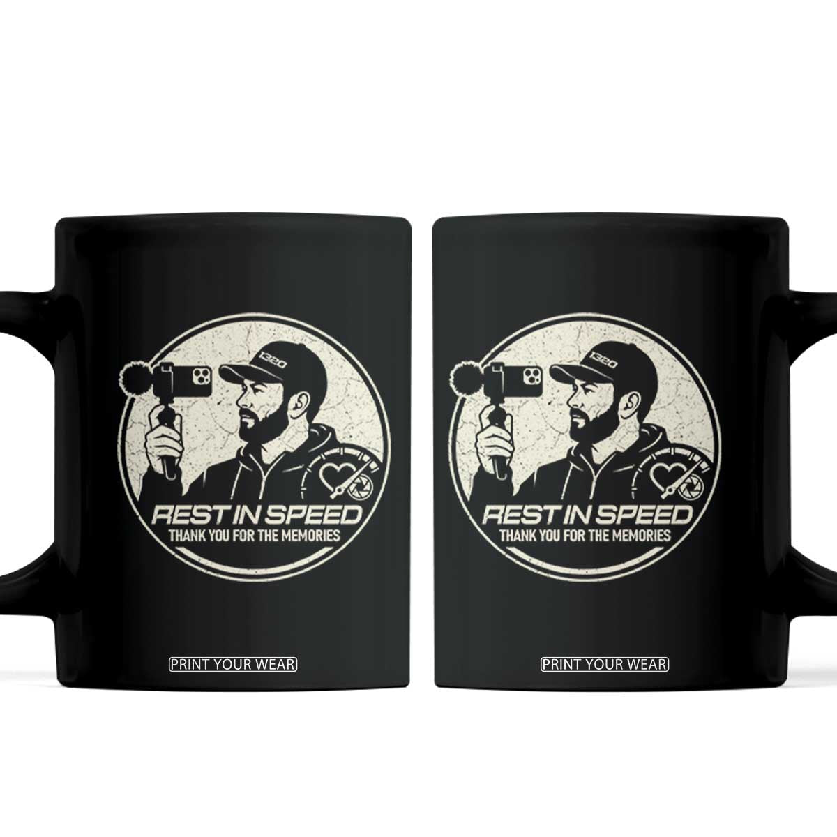 Rest In Speed Thank You For The Memories Coffee Mug Automotive Media Legend Memorial Tribute TS02 Black Print Your Wear