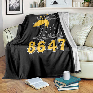 8647 Black Cat Golden Hair Prey Throw Blanket Funny Coded Political Satire TS02 Print Your Wear