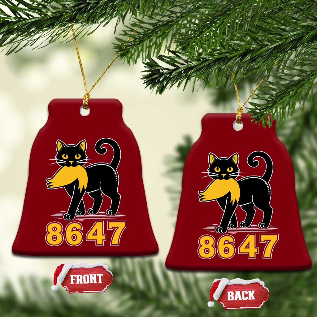 8647 Black Cat Golden Hair Prey Ceramic Ornament Funny Coded Political Satire TS02 Print Your Wear