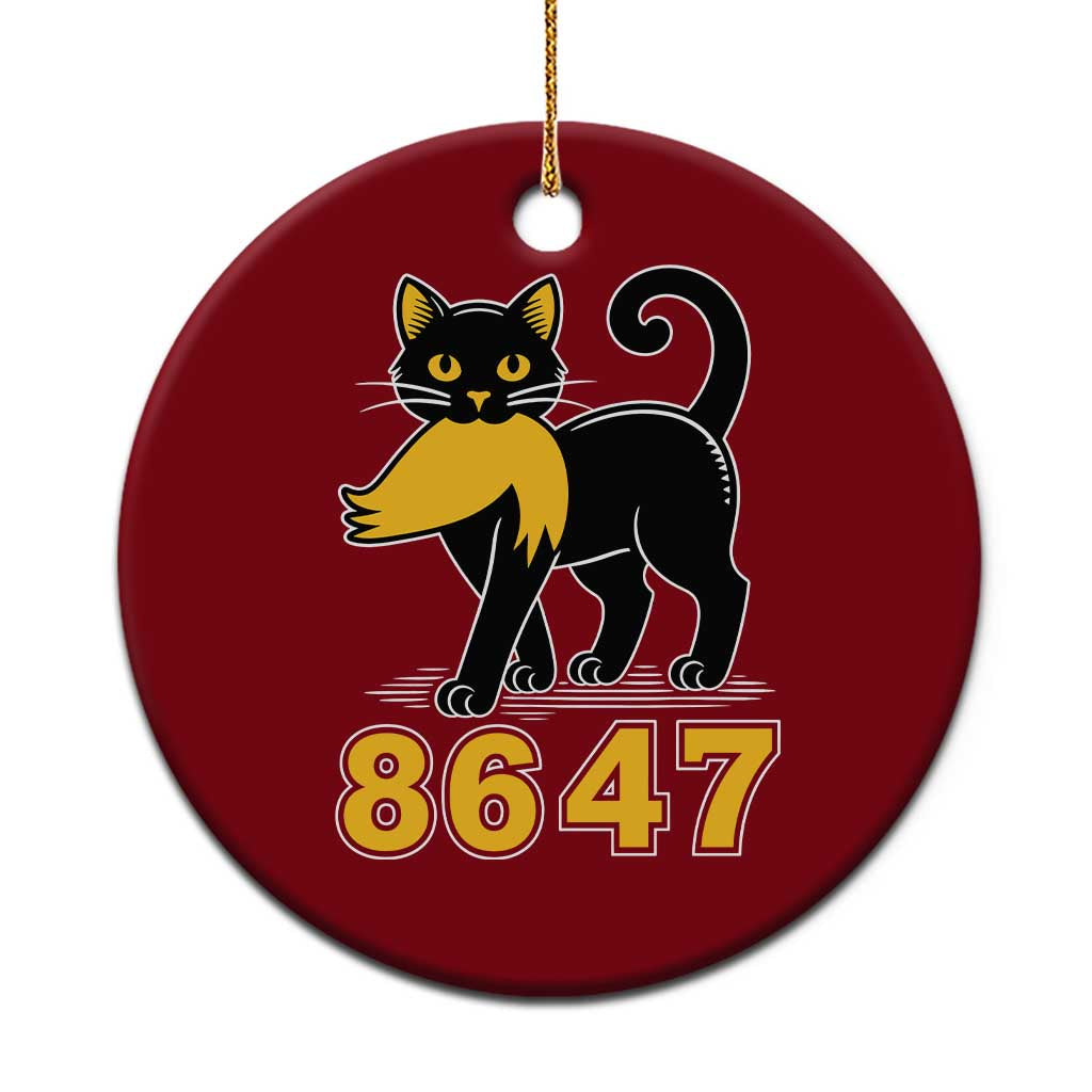 8647 Black Cat Golden Hair Prey Ceramic Ornament Funny Coded Political Satire TS02 1pc Red Print Your Wear