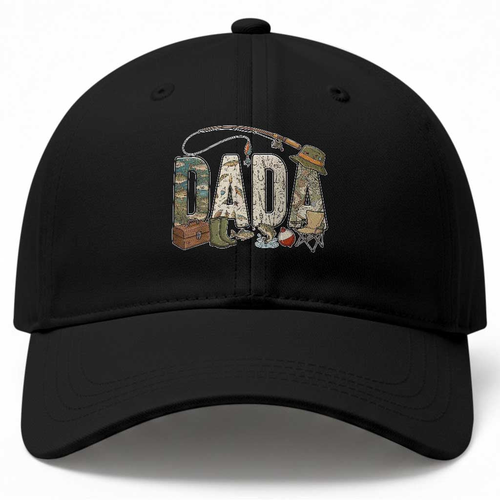 Best Fishing Dada Retro Vintage Outdoorsman Baseball Cap Bass Angler Dad Fisherman Fathers Day Gift for Men TS02 Print Your Wear