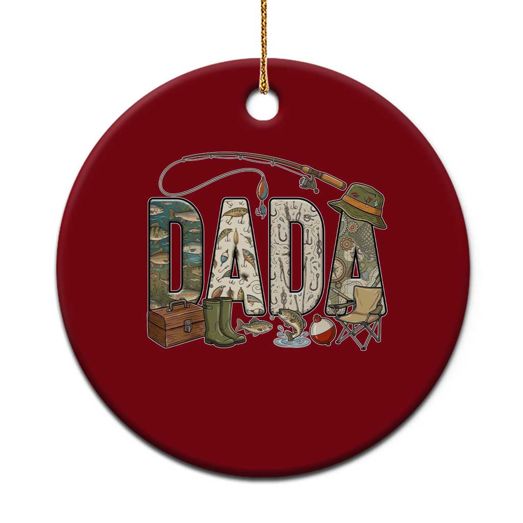 Best Fishing Dada Retro Vintage Outdoorsman Ceramic Ornament Bass Angler Dad Fisherman Fathers Day Gift for Men TS02 1pc Red Print Your Wear