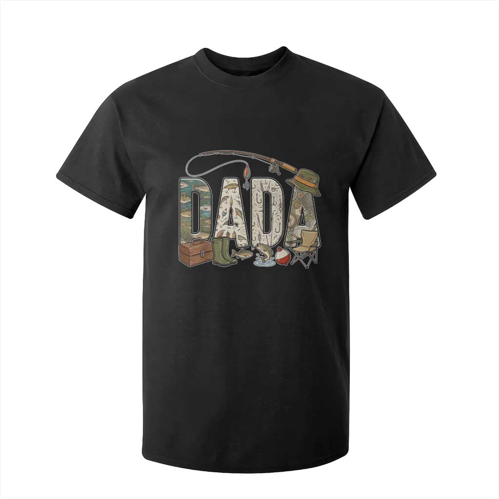 Best Fishing Dada Retro Vintage Outdoorsman T Shirt For Kid Bass Angler Dad Fisherman Fathers Day Gift for Men TS02 Black Print Your Wear