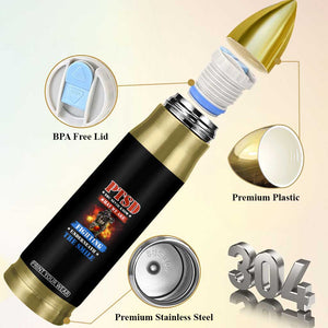 Veteran PTSD Bullet Tumbler You Never Know What We Are Fighting Underneath The Smile TS02 Print Your Wear