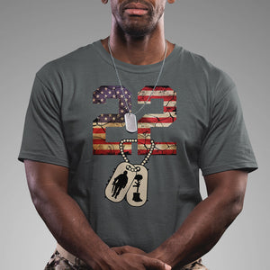 Veteran PTSD T Shirt 22 Every Day American Flag Dog Tags Suicide Awareness TS02 Printyourwear